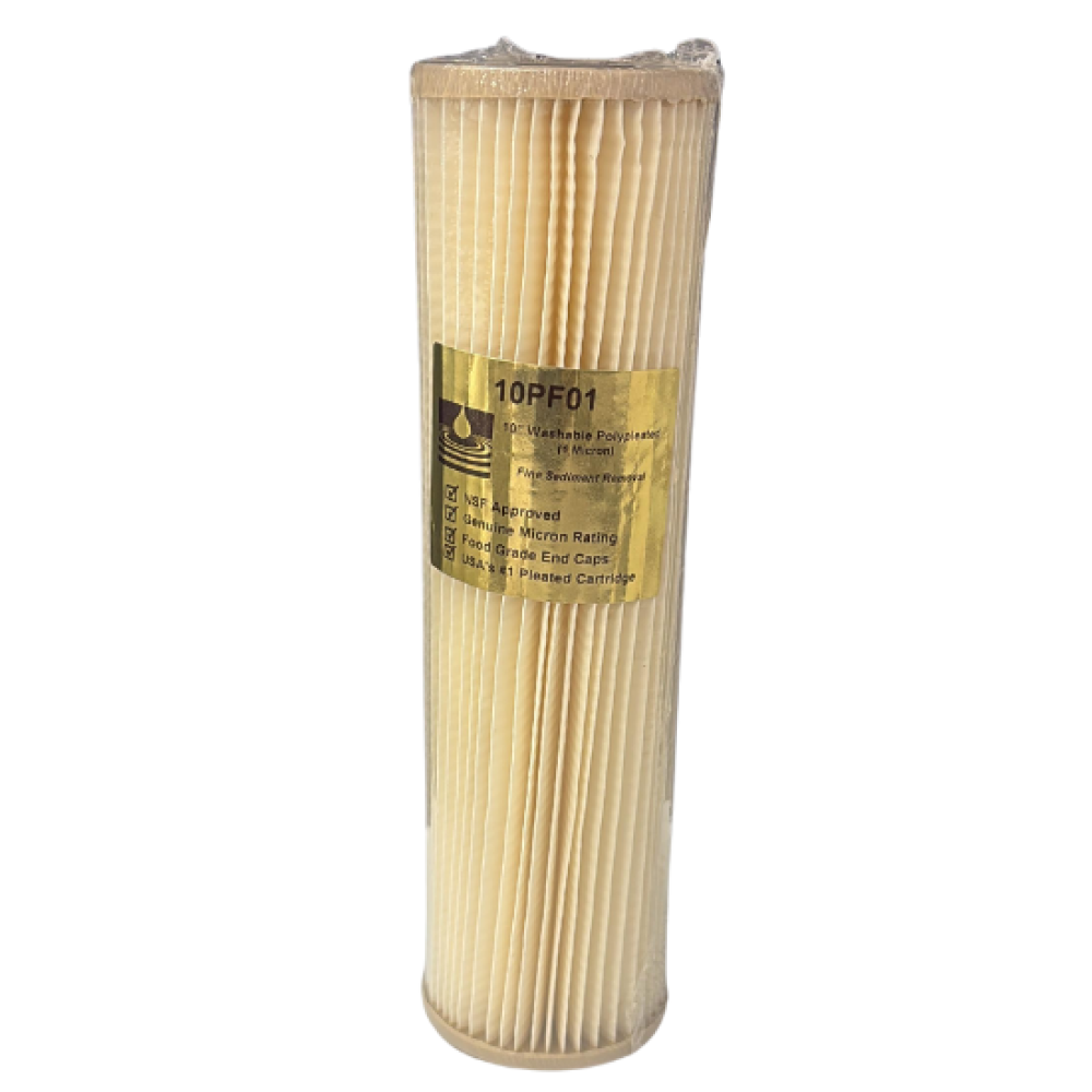 9-3/4” x 2-3/4”  Polyester pleated 1 micron filter